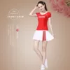 Red short sleeves + skirt