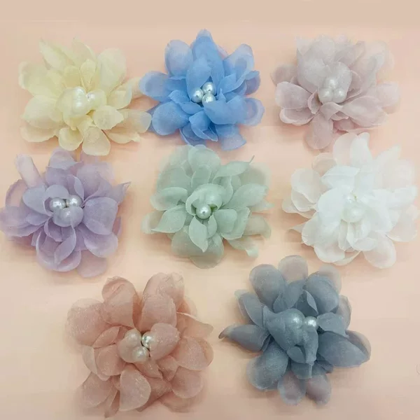 Europe and the United States cross-border for the bride's wedding seaside holiday white color gauze hairpin hair accessories headdress wholesale