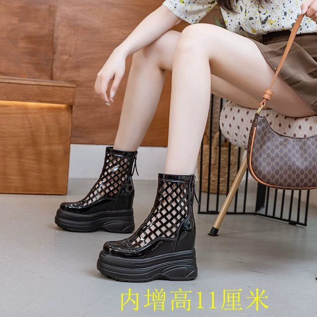 Сапоги на высоком каблуке Саффоны с толстой подошвкой тощие сапоги