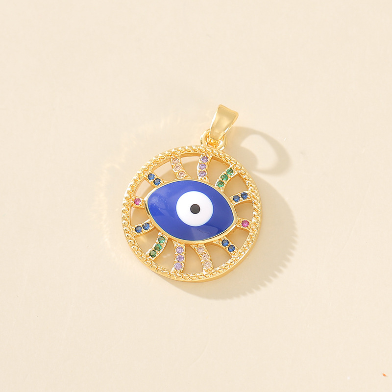 7g Weight Pendant Jewelry Making Type 20*20mm Jewelry Making Size Zircon Inlay Material DIY Jewelry Accessories Classification 1 Piece Quantity Copper Material Devil's Eye Pattern Polished Finish Plating Design Casual, Simple Style Style 1 Piece 20*20mm Copper Zircon Devil's Eye Polished Pendant 3