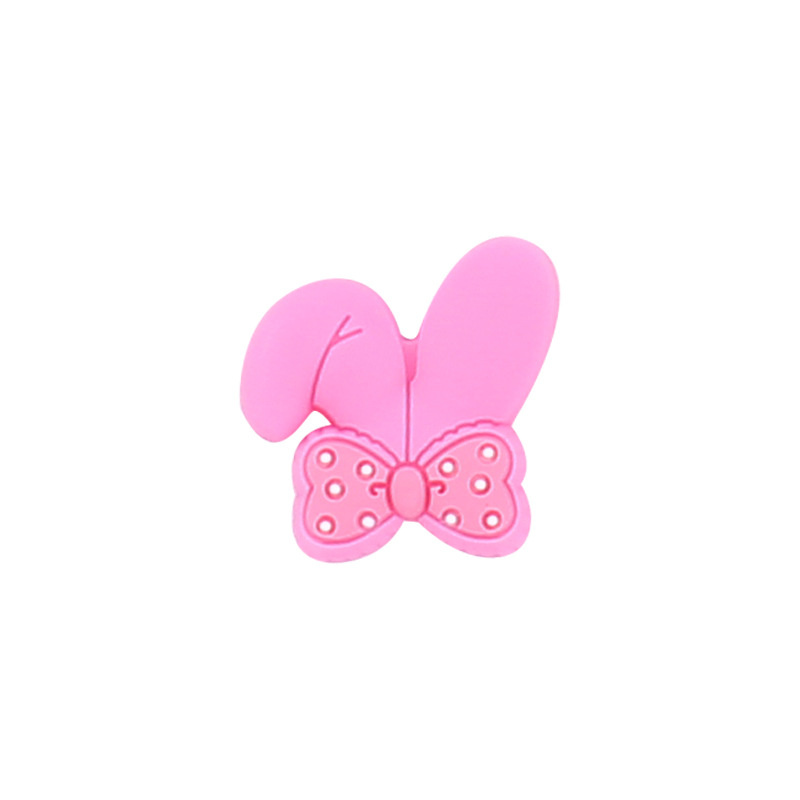 Bebé suministros de dibujos animados de silicona animal conejo mordedor arco DIY Cadena de chupete molar anti-gota cadena pequeños accesorios