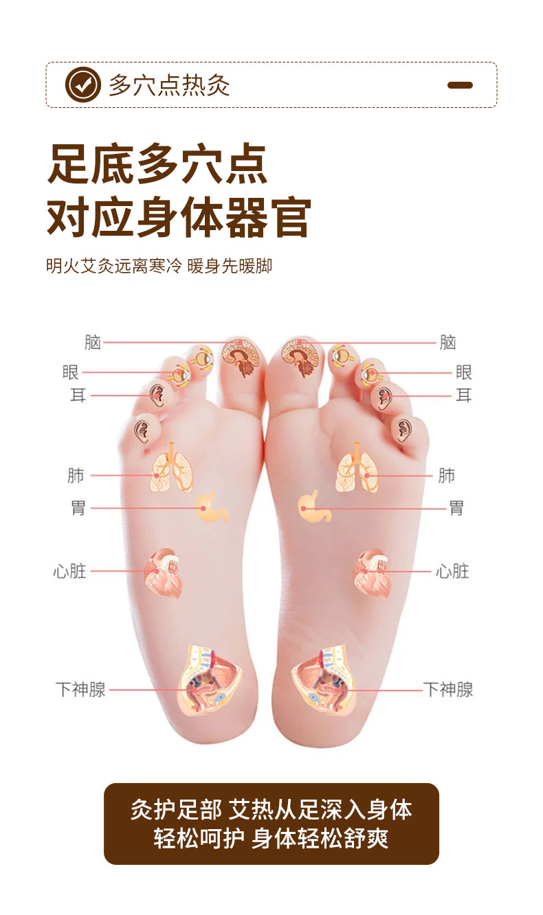 Moxibustion Shoes Solid Wood Foot Warming Moxa Box with 54 Moxa Sticks for Winter Foot Therapy key features