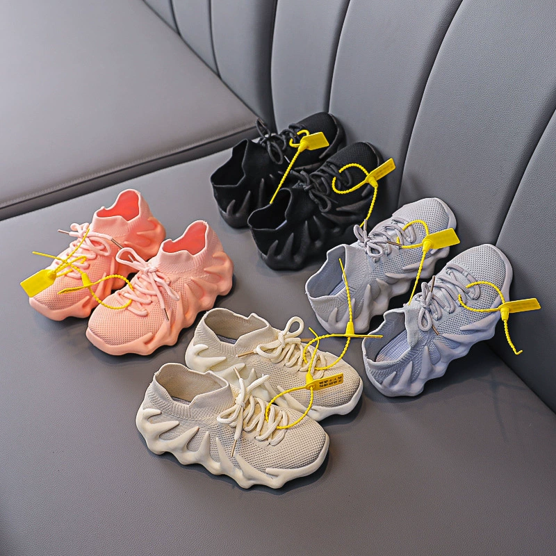 Новая кокосовая детская обувь для девочек осенняя дышащая летающая обувь мягкая подошва