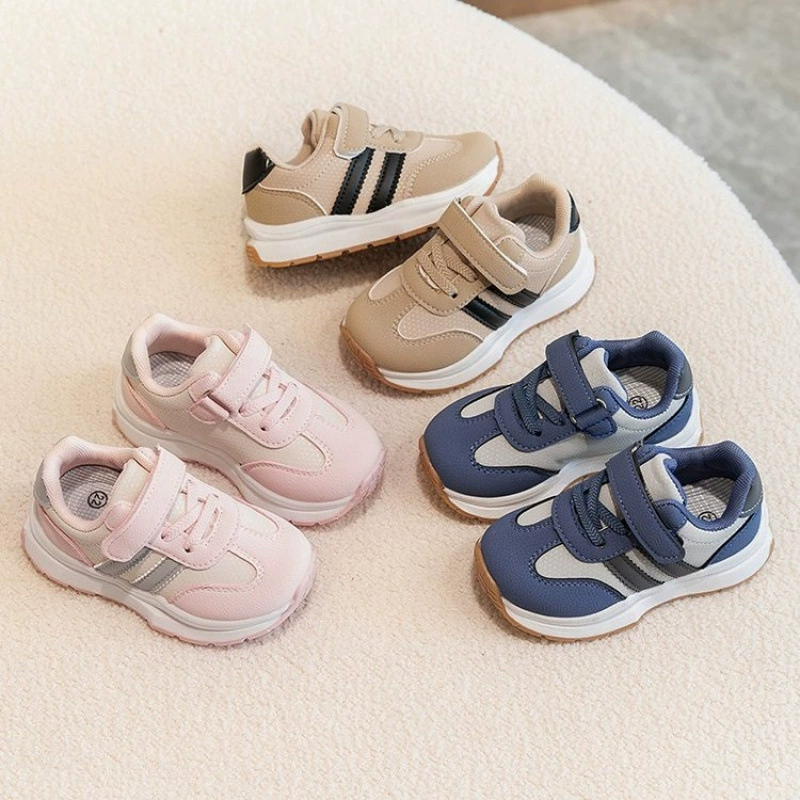 Спортивная обувь для мальчиков весной и осенью новая обувь для девочек легкая кожаная обувь для мальчиков