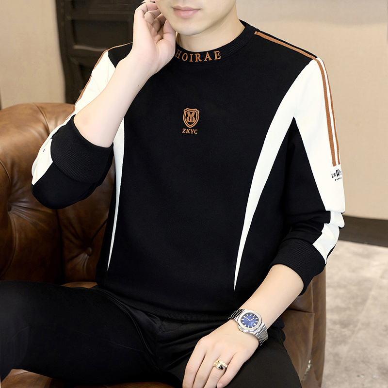 【High-end European Luxury】2026 Autumn New Long-sleeve Sweatshirt for Men, Trendy Casual Printed Crew Neck Sweatshirt for Young and Middle-aged Men