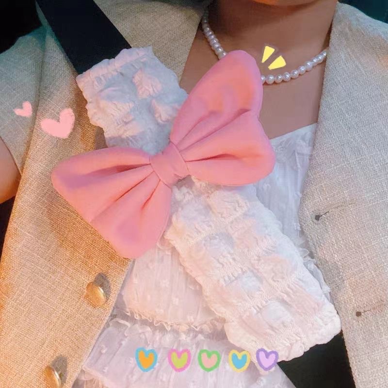Car seat belt shoulder pad bow puffer four seasons cute universal premium safety belt shoulder pad