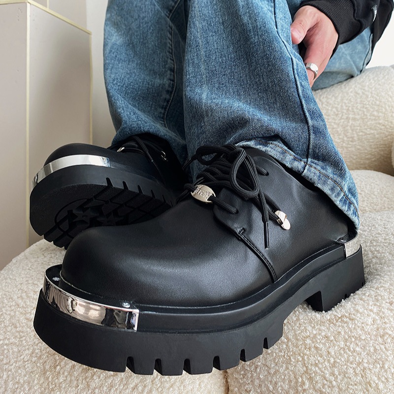 Chaussures Derby ShoeVault pour homme, modèle phare de la collection automne-été, rehausseur de taille, noires, décontractées, professionnelles et habillées, authentiques._voghion.com