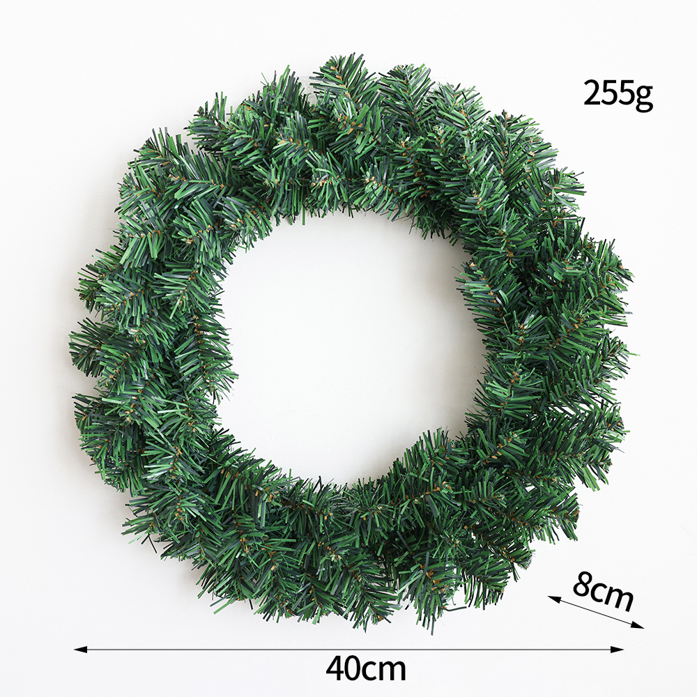 Guirnaldas de Navidad transfronterizas sin decoración guirnaldas de plástico de PVC simulación guirnaldas accesorios de decoración de vacaciones pueden mezclar lotes