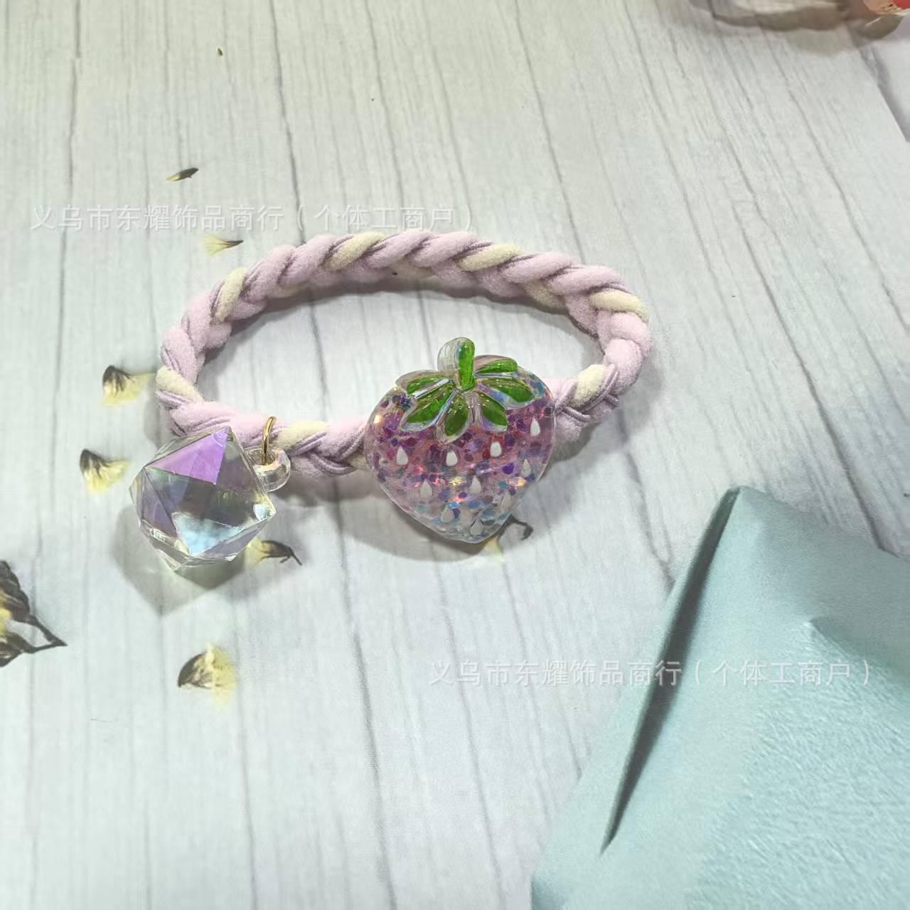 라이트 퍼플 핑크 딸기 헤어 로프