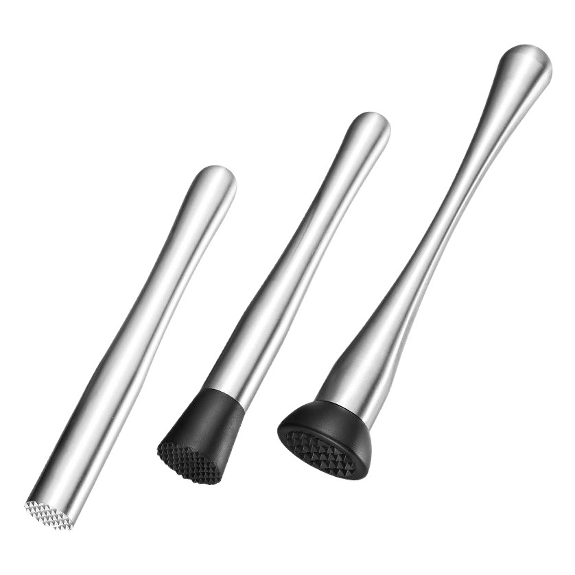 Trituradora de hielo de acero inoxidable palo de hielo batiendo a mano limón té herramienta trituradora de hielo jugo bar coctelera 304