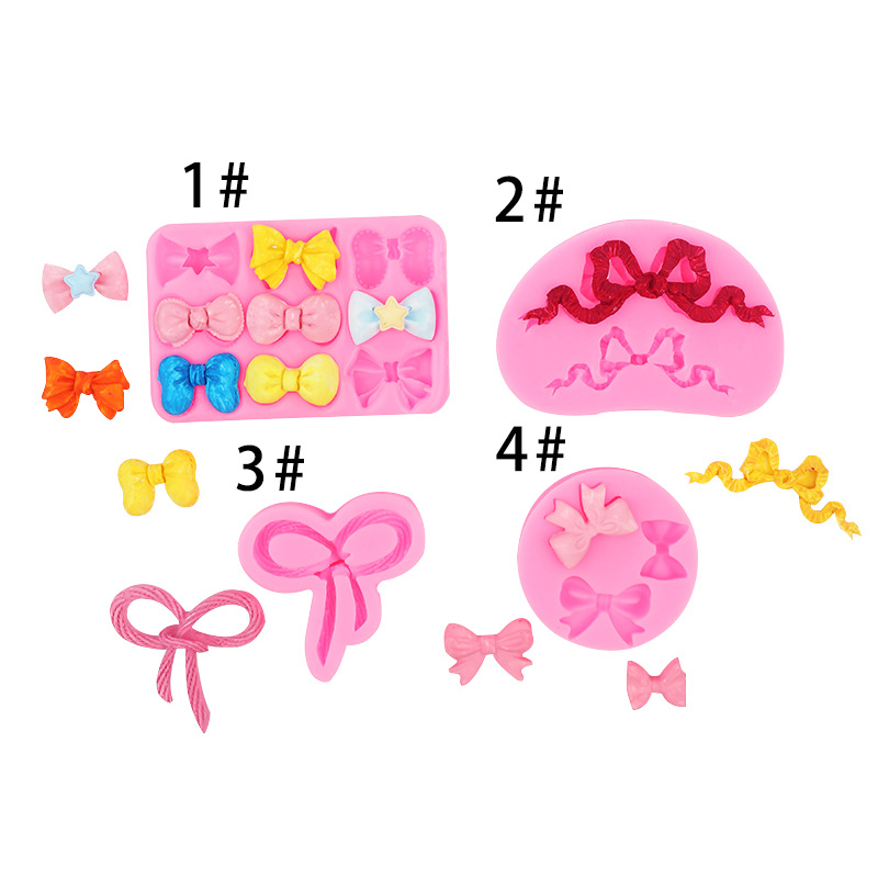 DIY molde de modelado de pastel de fondant de silicona molde de ritmo seco molde de fondant de arco múltiple