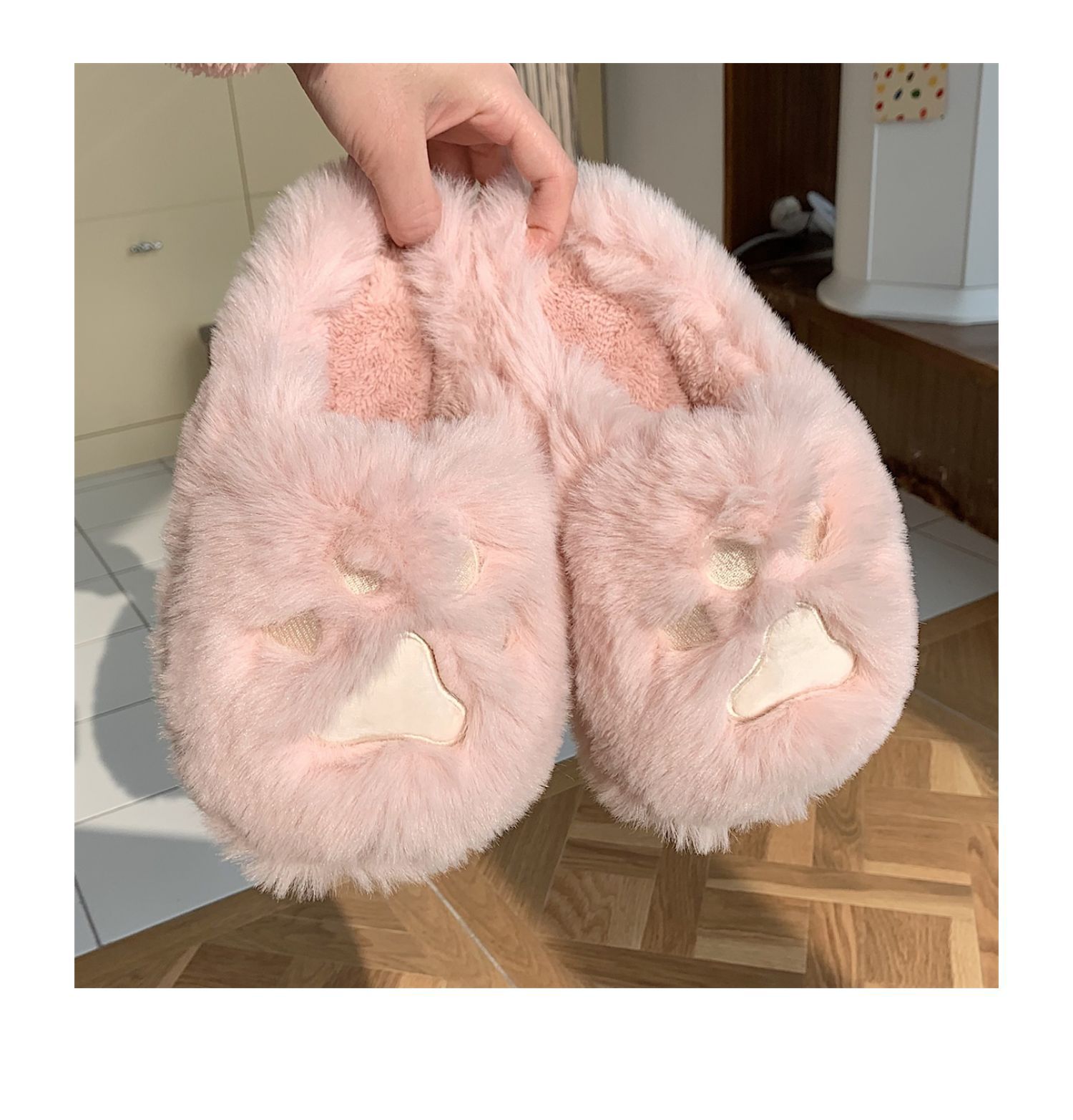 Women's Fashion Cat's Paw Round Toe Cotton Slippers display picture 9