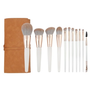 Makeup brush full set of 11 fiber hair eye shadow brush lip brush foundation brush blush brush loose paint beauty makeup tool set