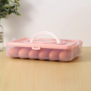 卵収納ボックス家庭用冷蔵庫食品グレード野菜室特別な卵冷凍庫ボックスプラスチックボックス多層ベース|undefined