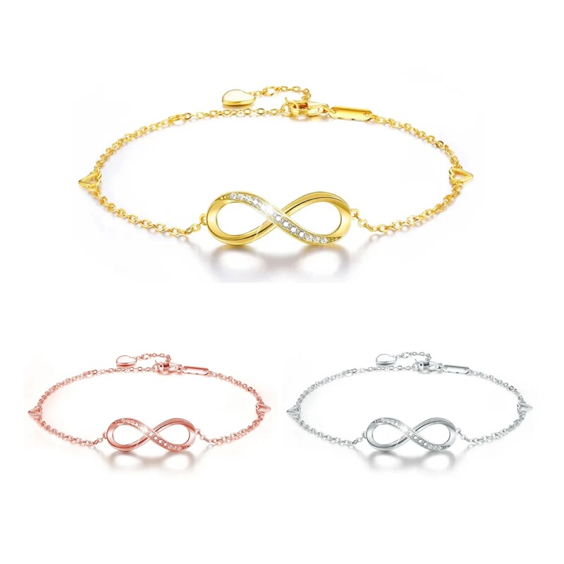 S925 Sterling Silver Bracelet Unlimited Symbol Love Zircon Foot Decoration European and American Cross-border Popular Jewelry Accessories S925 Sterling Silver Bracelet Unlimited Symbol Love Zircon Foot Decoration European and American Cross-border Popular Jewelry Accessories