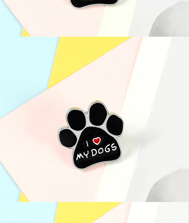 10g Weight Brooches Classification Holiday, Daily Occasion Alloy Material Letter, Paw Print Pattern Unisex Gender Enamel Design Cartoon Style Style Cartoon Style Pin Letter Paw Print Alloy Enamel Unisex Brooches 8