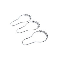 Ball Bath Curtain Ring Hook Ring Gourd Shape Stainless Steel Five Bead Rust-Proof Bath Curtain Hook