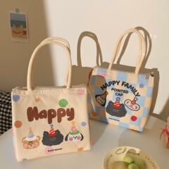 学生や会社員向けのかわいいランチボックスバッグ、ランチボックスバッグ、厚手のアルミホイルハンドバッグ、断熱バッグ、女性用ランチボックスバッグ
