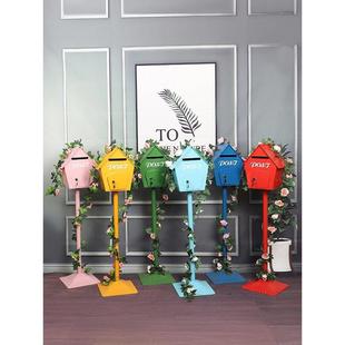 Internet Celebrity Mailbox Opinion Box Mailbox Kindergarten Small House Letter Box Decorative Ornaments Props
