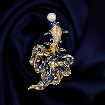 Freshwater Pearl Enamel Yaxa sancaqları - blue