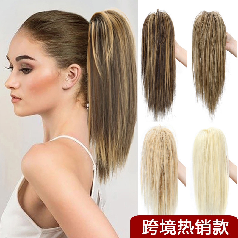 Foreign Trade Cross-border Large Clip Ponytail Wig High Skull Wig Ponytail Fountain Half Ponytail ShortPonytai Foreign Trade Cross-border Large Clip Ponytail Wig High Skull Wig Ponytail Fountain Half Ponytail ShortPonytai