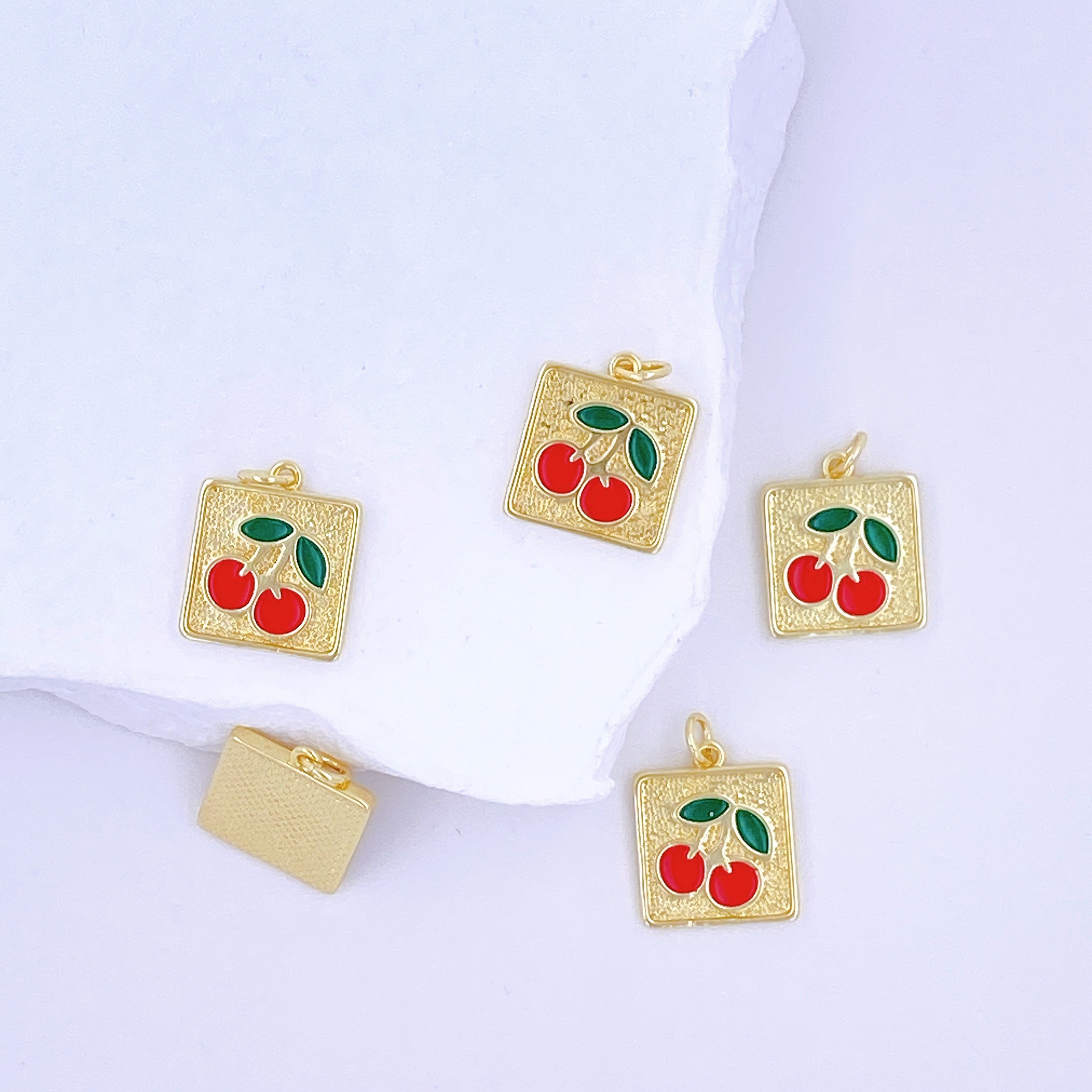 1 Piece Copper Polished Cherry Pendant display picture 8