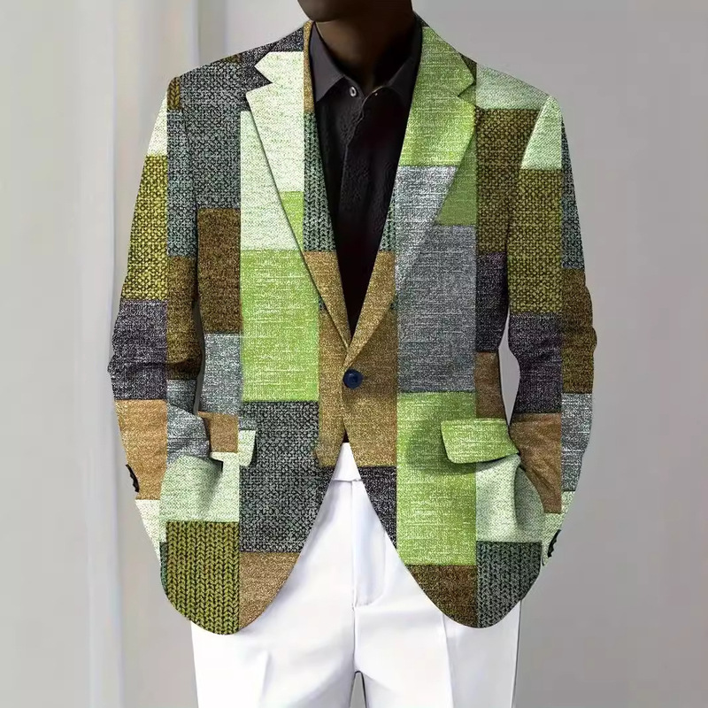 Advanced Style Texture Texture Slim-fit Suit Business Office Casual Contrast Lapel Suit Jacket WL8