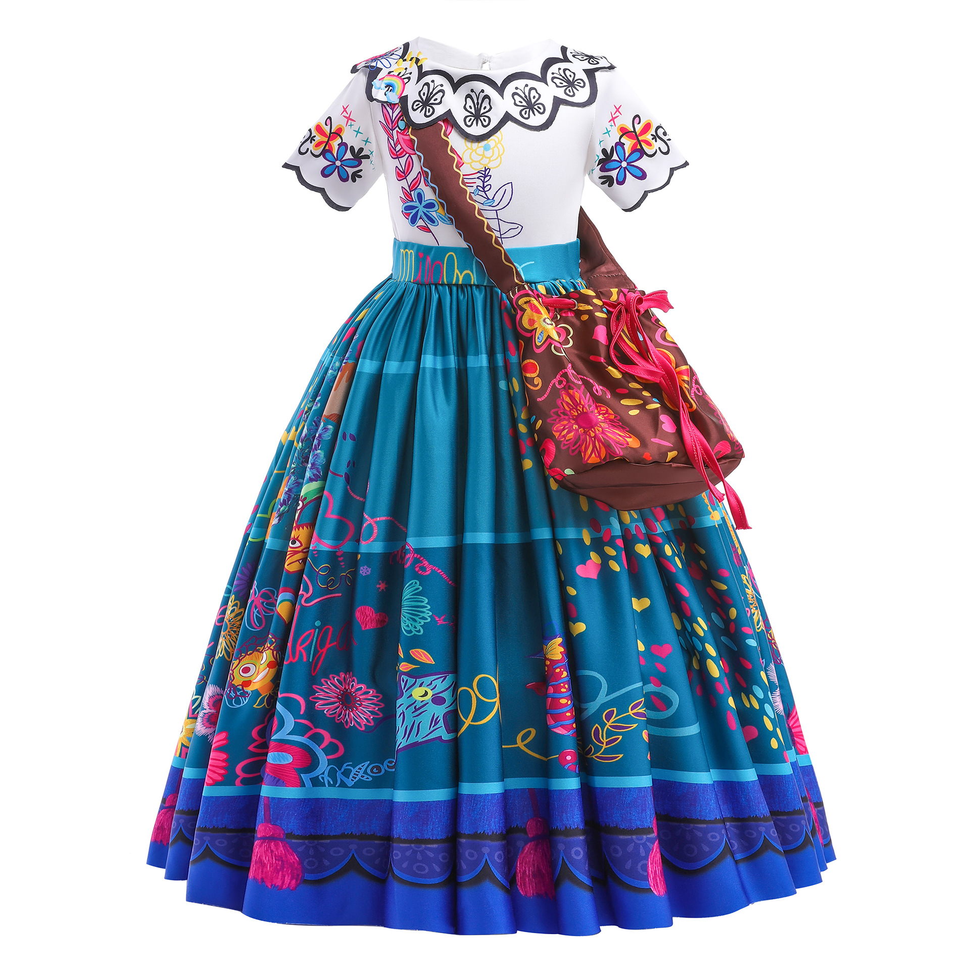 Europa y América transfronteriza nueva magia completa casa encanto niños princesa vestido niñas cos juego de rol vestido de rendimiento