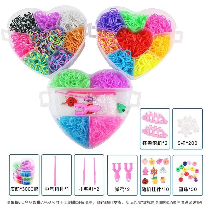 Diy arco iris para niños tejedor de banda de goma amazon puzzle juguetes de pulsera collar hacer telar