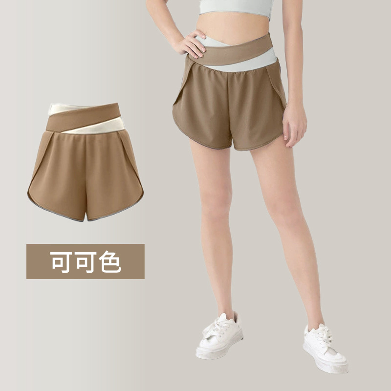 코코아 컬러 페이크 투피스 반바지