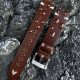 Genuine leather watch strap vintage handmade oil wax cowhide color changing watch chain men and women 18 19 20 21 22mm cross-border hot sale