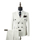 High-end double-breasted suit men's striped suit casual groom wedding dress business slim Korean suit wholesale