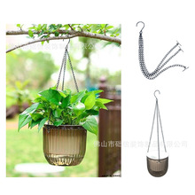 花盆链金属园艺花篮吊链盆景悬挂铁链条三条组户外挂链吊盆子链
