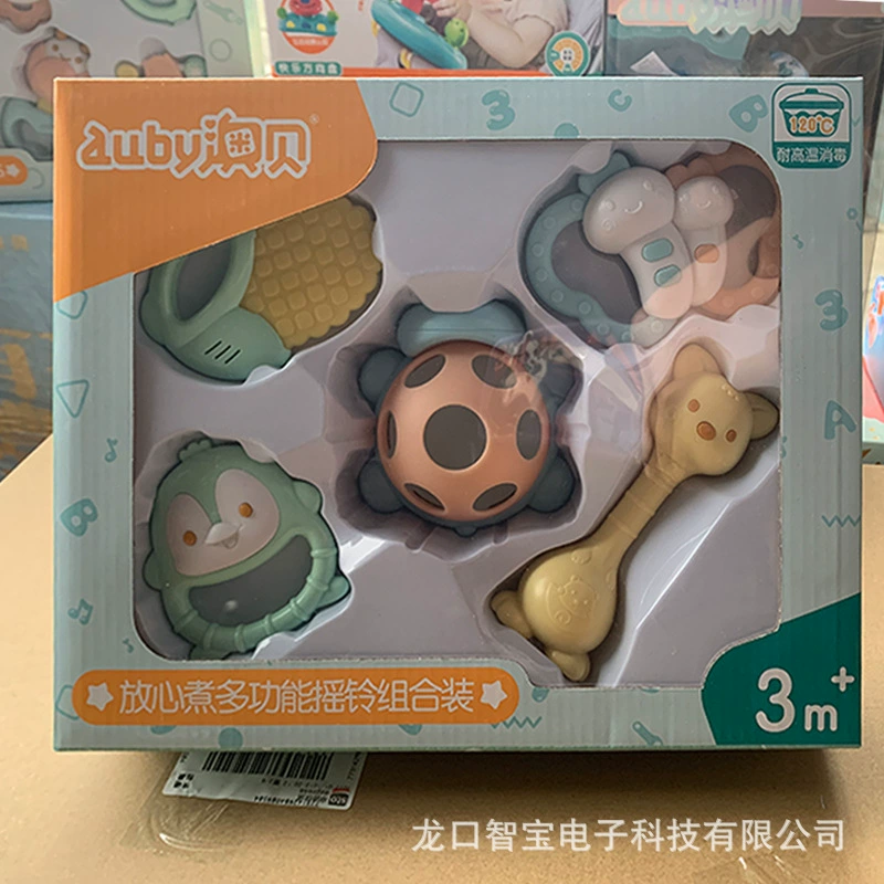 Погремушка-выдерживатель (teether) Ausbell, жевательный боб, детская игрушка