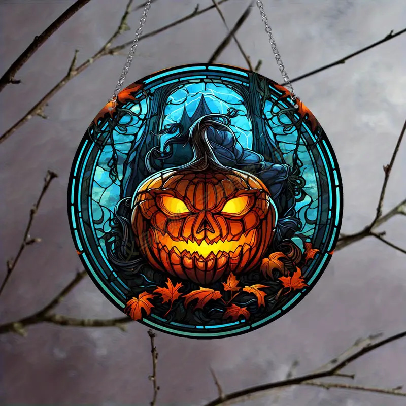 Transfronterizo serie de Halloween acrílico captador de sol artesanía decoración creativa colgante acrílico disco