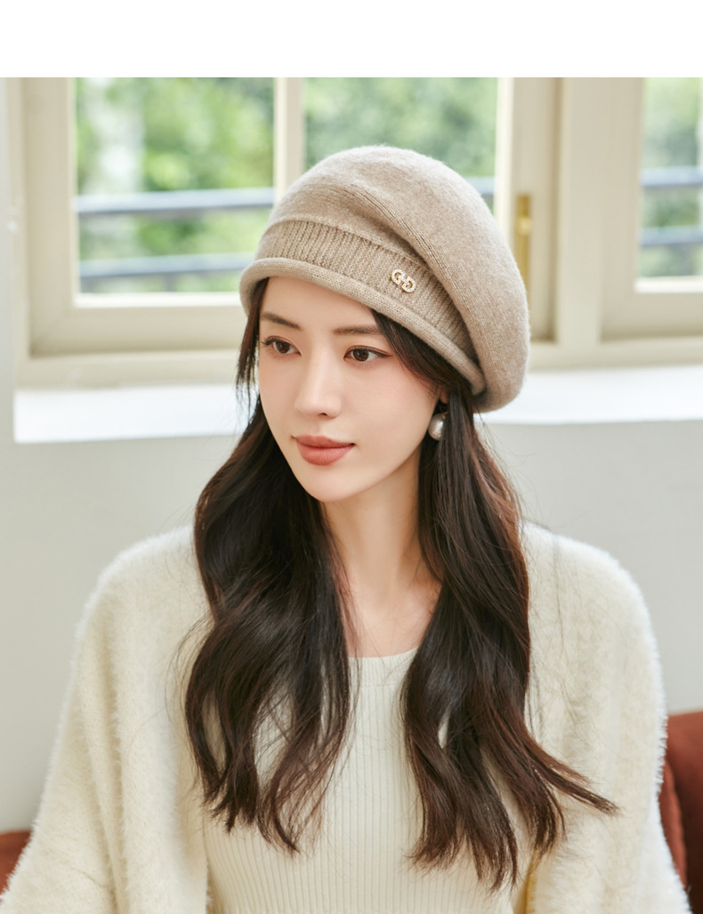 Women's Basic Lady Solid Color Eaveless Beret Hat display picture 1
