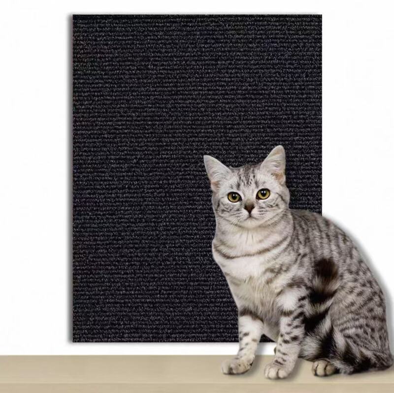 跨境猫爬垫自粘不掉屑防猫抓沙发保护耐磨立式贴墙猫咪攀爬猫抓板|undefined