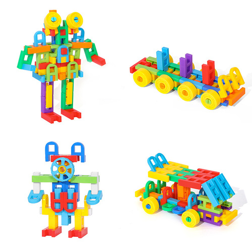 Assembled building blocks wholesale kindergarten children Haole building blocks multi-functional educational plastic puzzle baby girl toys