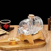 Горизонтальная бутылка для вина, бытовая герметичная бутылка для вина, банка для вина, бочка для лекарственного вина с женьшенем и краном