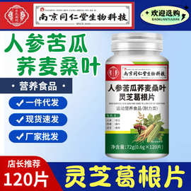 人参苦瓜荞麦桑叶 灵芝葛根片 食品 中老年 120片 南京同仁堂生物