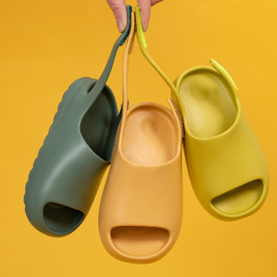 Children's Sandals with Open Toe, Solid Color, Sewn with Velcro, Outdoor Beach Sandals for Babies, Wholesale Export, Lightweight and Non-Slip