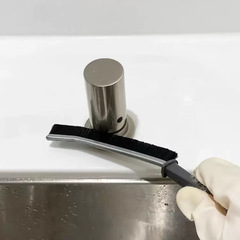 A multi-purpose window sash and groove dust removal brush with hard hair alloy for hard-to-reach areas in bathrooms and kitchens