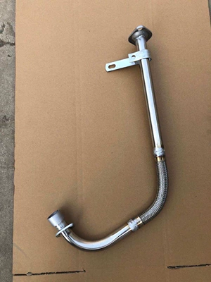 Zongshen Loncin three-wheel | Motorcycle exhaust pipe - steel-female-connector-with-semi-soft-front-section