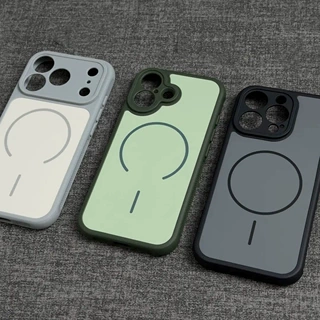 适用iPhone18PROMAX双色肤感磁吸手机壳苹果17秒变18磨砂保护套16