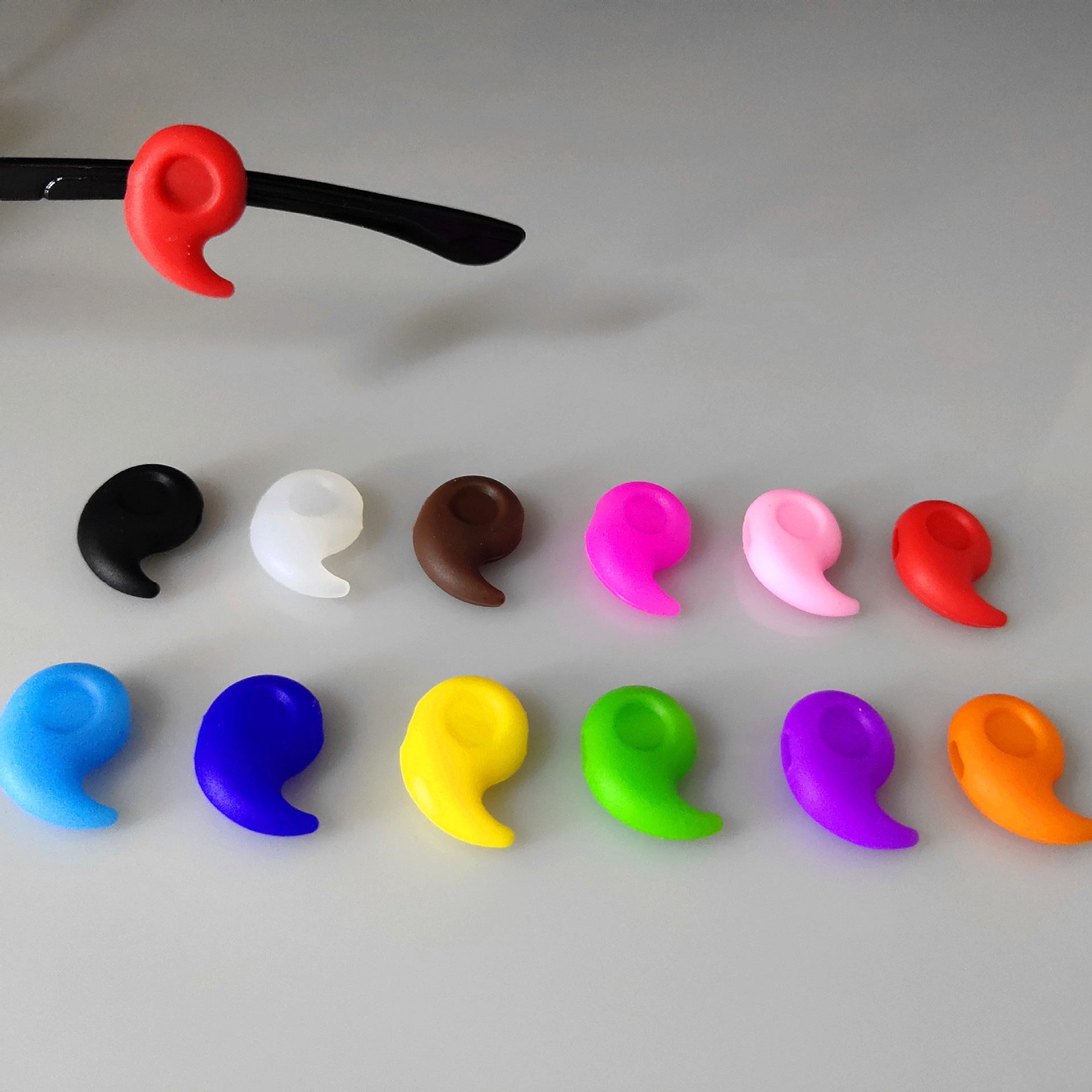 Fixed Ear Hooks, Anti-Slip Eyeglass Frame Holders, Silicone Temple Tips, Ear Hooks, Temple Tips