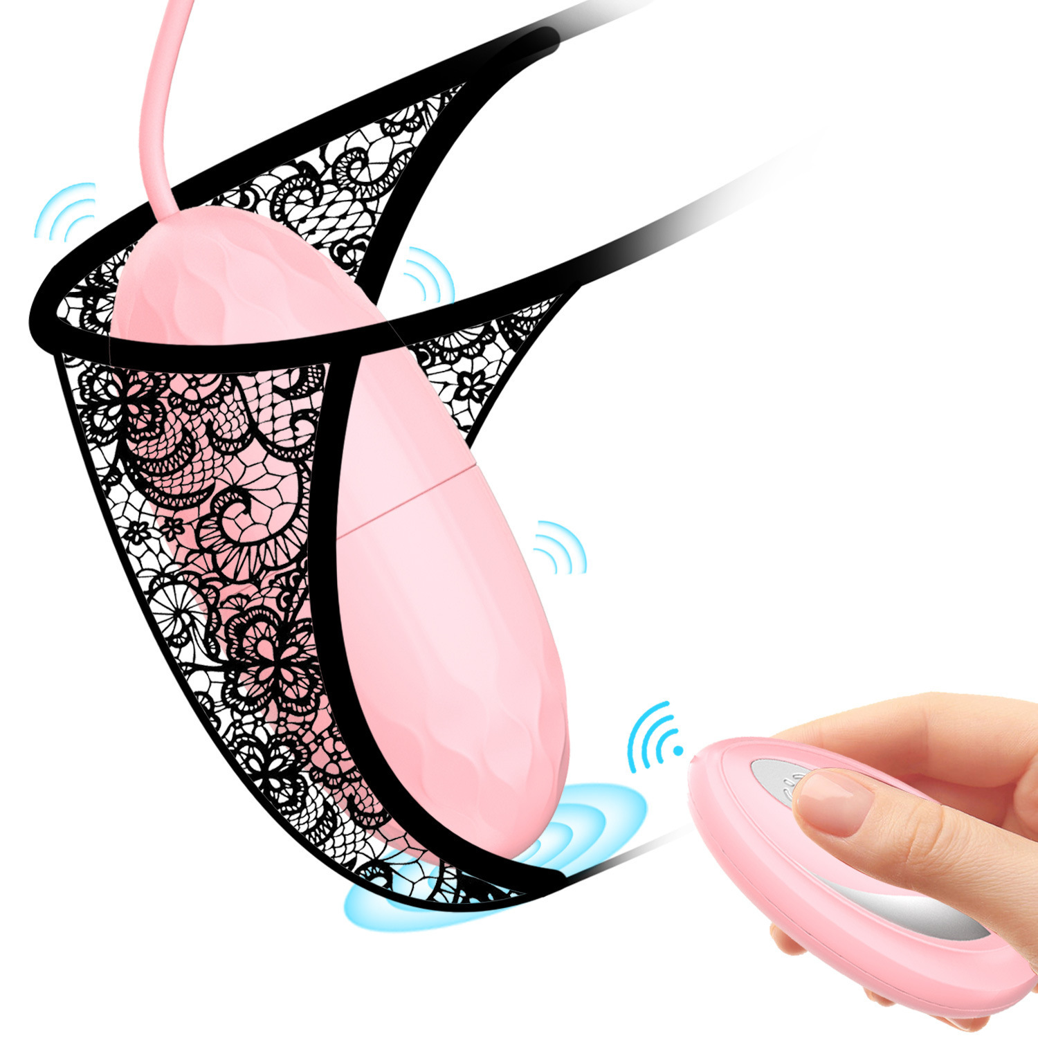 Mouse Remote Control Vibrating Egg – Pink ABS Wearable Bullet with Wireless Remote — detail image 12