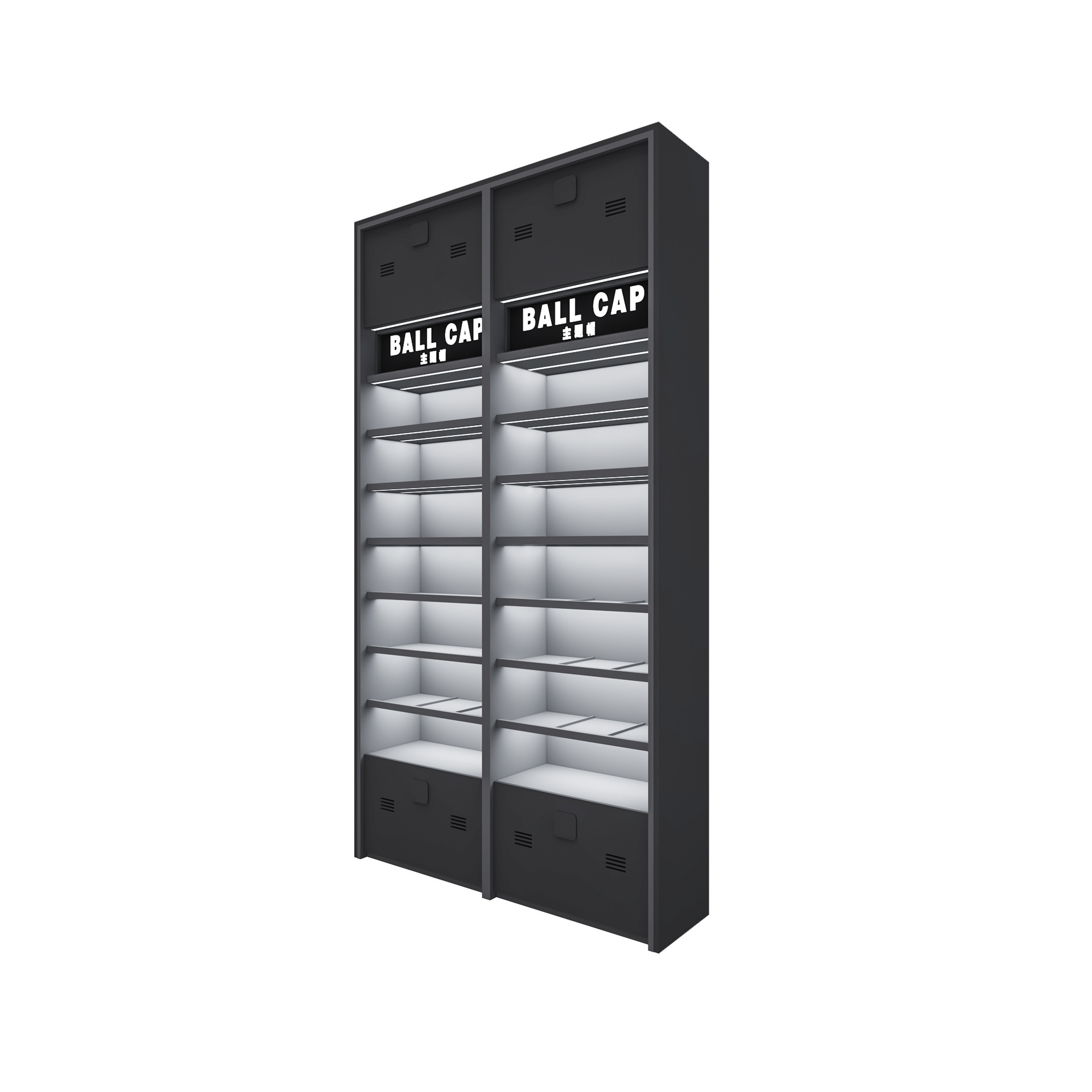 con lámpara en la pared de la tienda de ropa de hombre estantes de decoración de la tienda de ropa de alta gama estante de exhibición estante de exhibición tipo piso