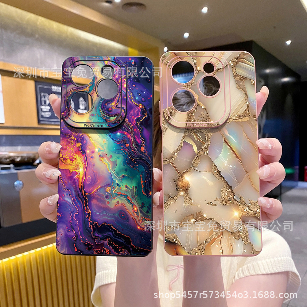 Suitable for Oppo Realme C61 Protective Case Luxury Marble Texture Pupil Eye Mobile Phone Protective Case