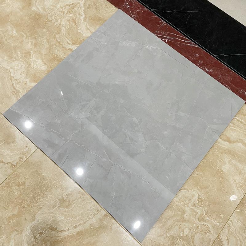 客厅简约地板砖通体大理石瓷砖防滑耐磨800*800浅灰广东优等全瓷