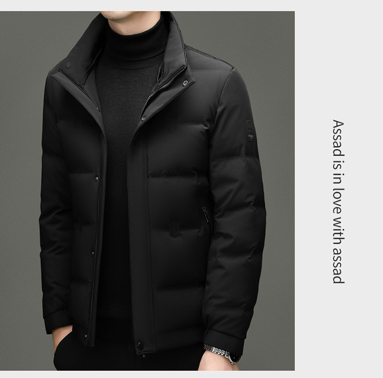 Men's Down Jacket With Fur Collar Thickened Winter Coat Loose Fit_voghion.com